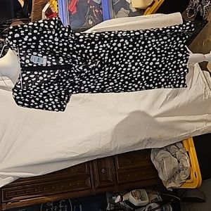 NWT loft animal print dress short sleeve sizeM